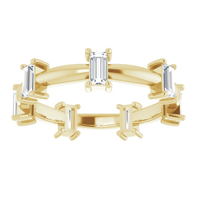 0.98 ct. Prong Set Baguette Diamond Eternity Band-VIRABYANI